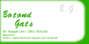 botond gats business card